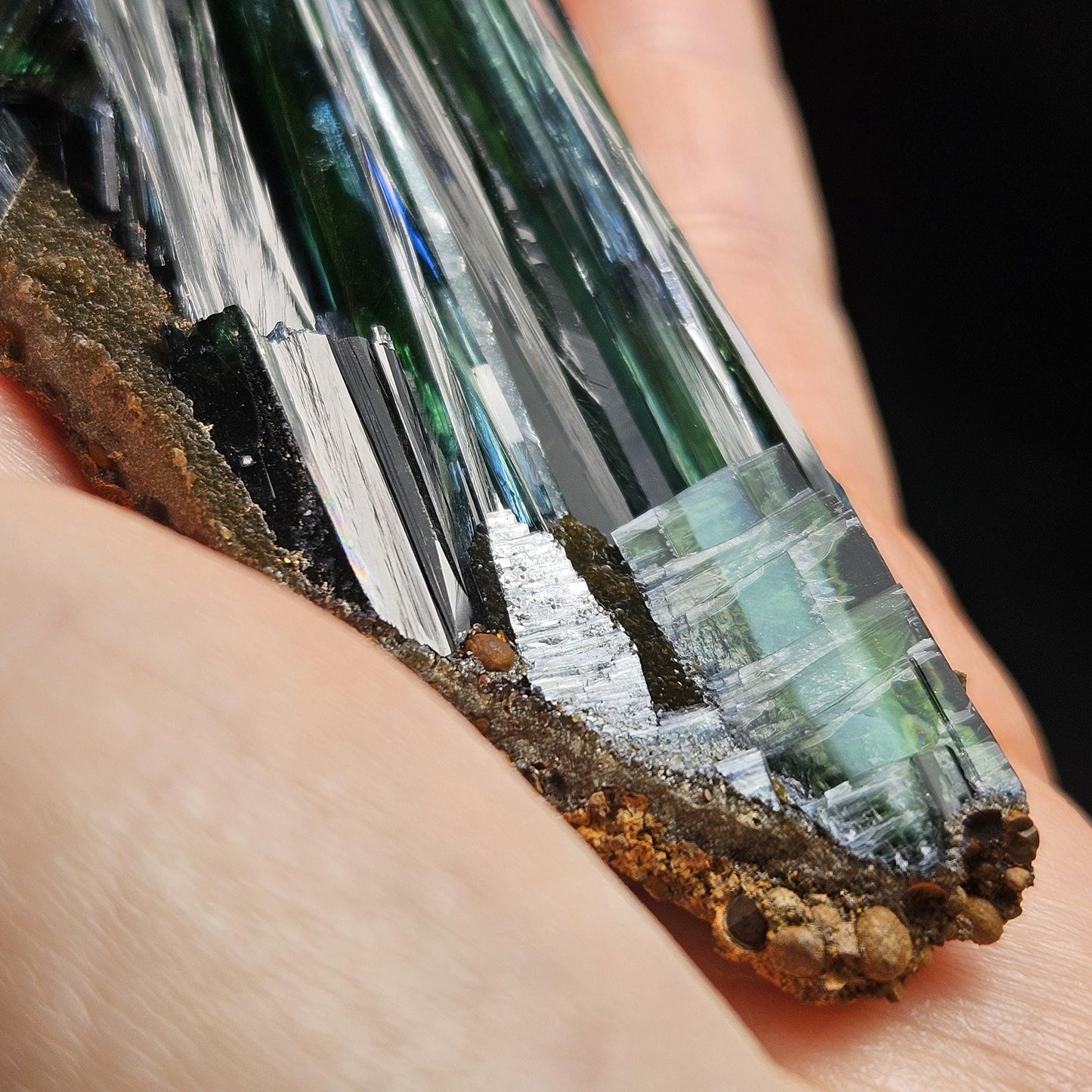 Vivianite Crystal Cluster 66.54g, Terminated Vivianite Crystal Specimen, Raw Blue