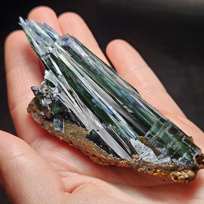 Vivianite Crystal Cluster 66.54g, Terminated Vivianite Crystal Specimen, Raw Blue