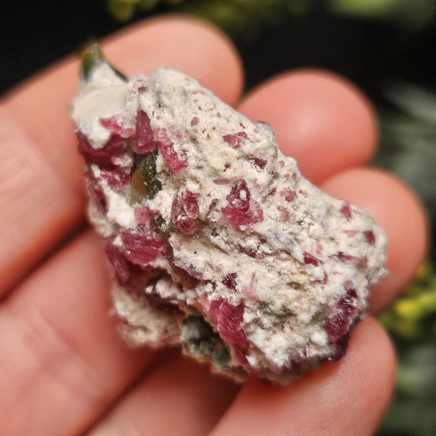 Green & Pink Tourmaline Crystal Specimen 4.96g, Brazilian Quartz with Tourmaline, Pink Tourmaline Specimen, Green Tourmaline Crystal