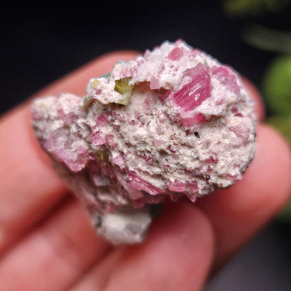 Green & Pink Tourmaline Crystal Specimen 4.96g, Brazilian Quartz with Tourmaline, Pink Tourmaline Specimen, Green Tourmaline Crystal