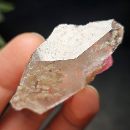 Bubblegum Pink Tourmaline in Quartz from Brazil 25.77g, Raw Brazilian Tourmaline Specimen, Pink Tourmaline Crystal