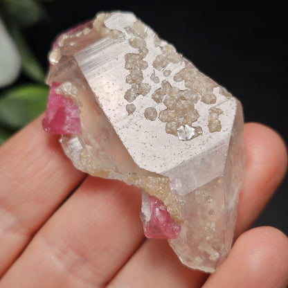 Bubblegum Pink Tourmaline in Quartz from Brazil 25.77g, Raw Brazilian Tourmaline Specimen, Pink Tourmaline Crystal