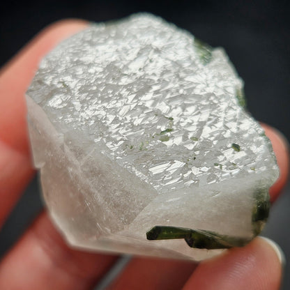 Green Tourmaline in Quartz Crystal 45g, Brazilian Quartz with Tourmaline, Green Tourmaline Specimen, Tourmaline Crystal