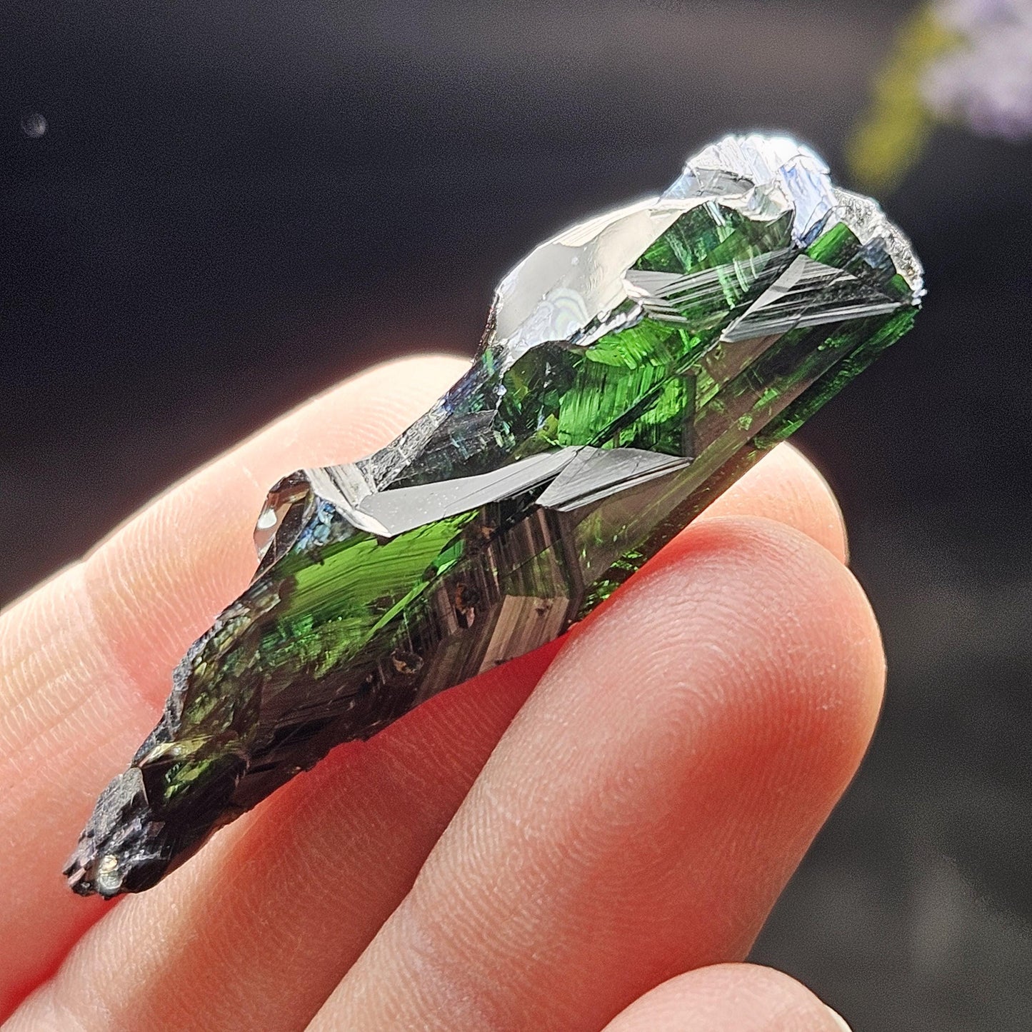 Vivianite Crystal Specimen 9.54g, Terminated Vivianite Crystal, Raw Blue