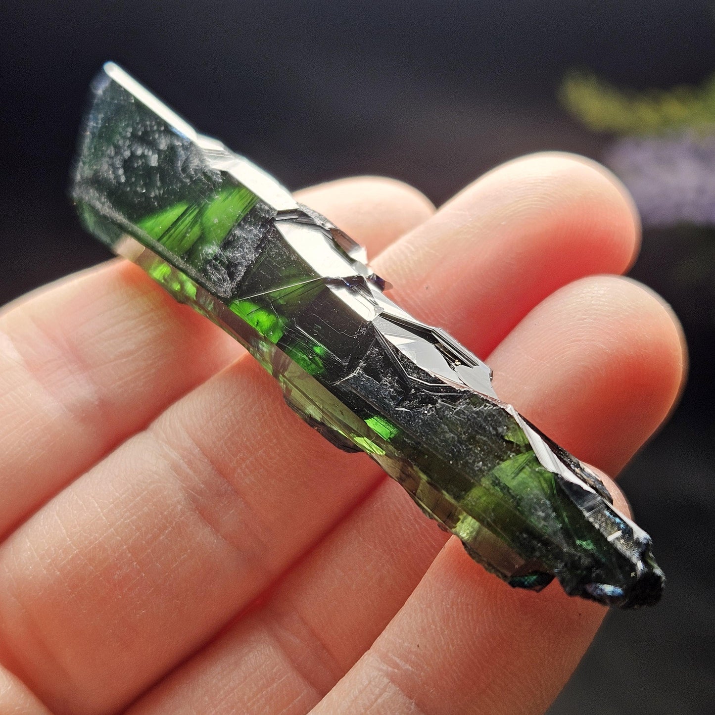 Vivianite Blade Crystal Specimen 14.50g, Terminated Vivianite Crystal, Raw Blue