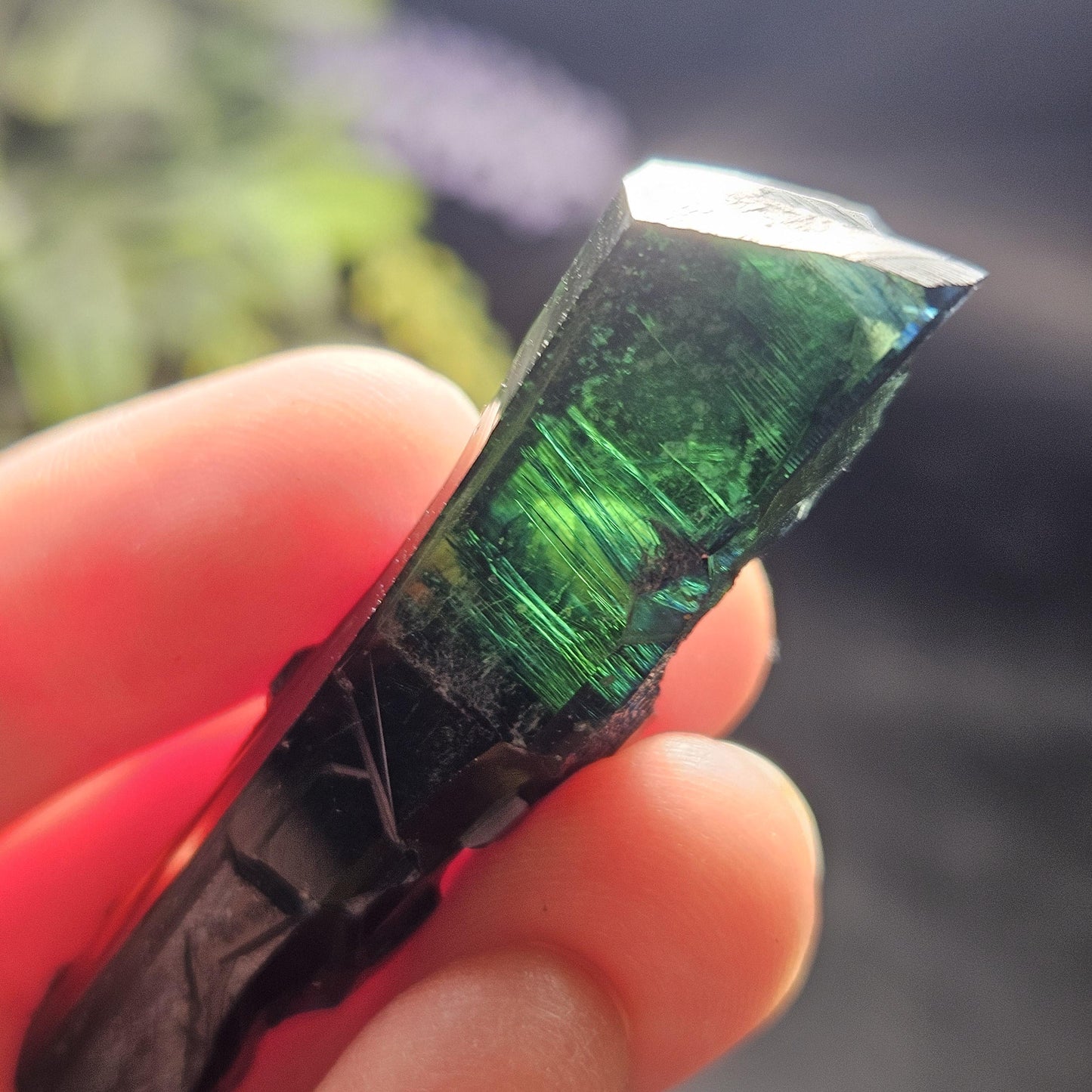 Vivianite Blade Crystal Specimen 14.50g, Terminated Vivianite Crystal, Raw Blue