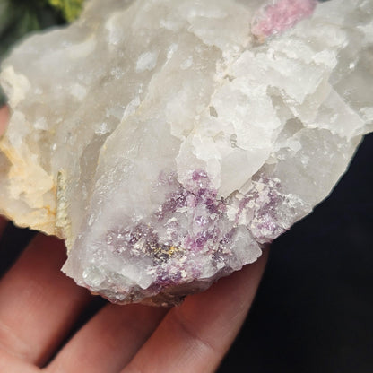 Pink Tourmaline in Lepidolite & Quartz from Brazil 293g, Watermelon Tourmaline, Raw Brazilian Tourmaline Specimen, Lepidolite Crystal