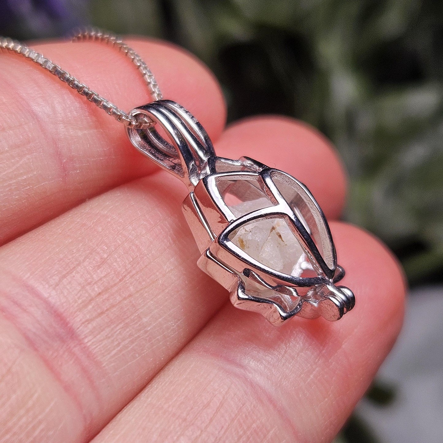 Phenacite Sterling Silver Pendant, Phenacite Necklace, Phenacite Jewelry, Phenakite Pendant, Phenacite Crystal