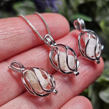 Sterling Silver Phenacite Crystal Pendant, Phenacite Necklace, Phenacite Jewelry, Phenakite Pendant