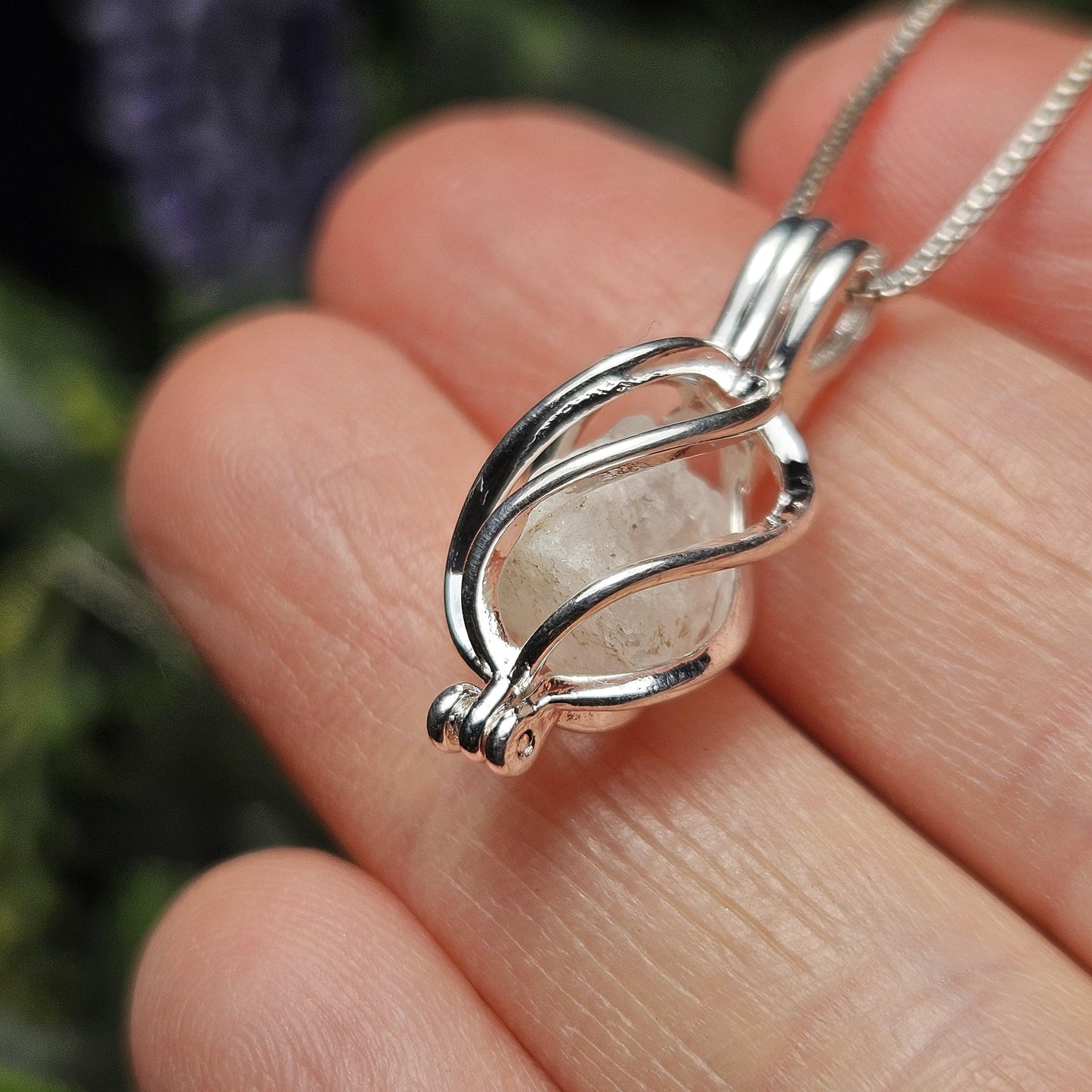 Phenacite Crystal Pendant, Phenacite Necklace, Phenacite Jewelry, Phenakite Pendant, Choose Silver Plated or Sterling Silver