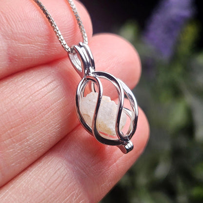 Sterling Silver Phenacite Crystal Pendant, Phenacite Necklace, Phenacite Jewelry, Phenakite Pendant