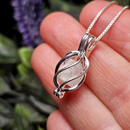 Phenacite Crystal Pendant, Phenacite Necklace, Phenacite Jewelry, Phenakite Pendant, Choose Silver Plated or Sterling Silver