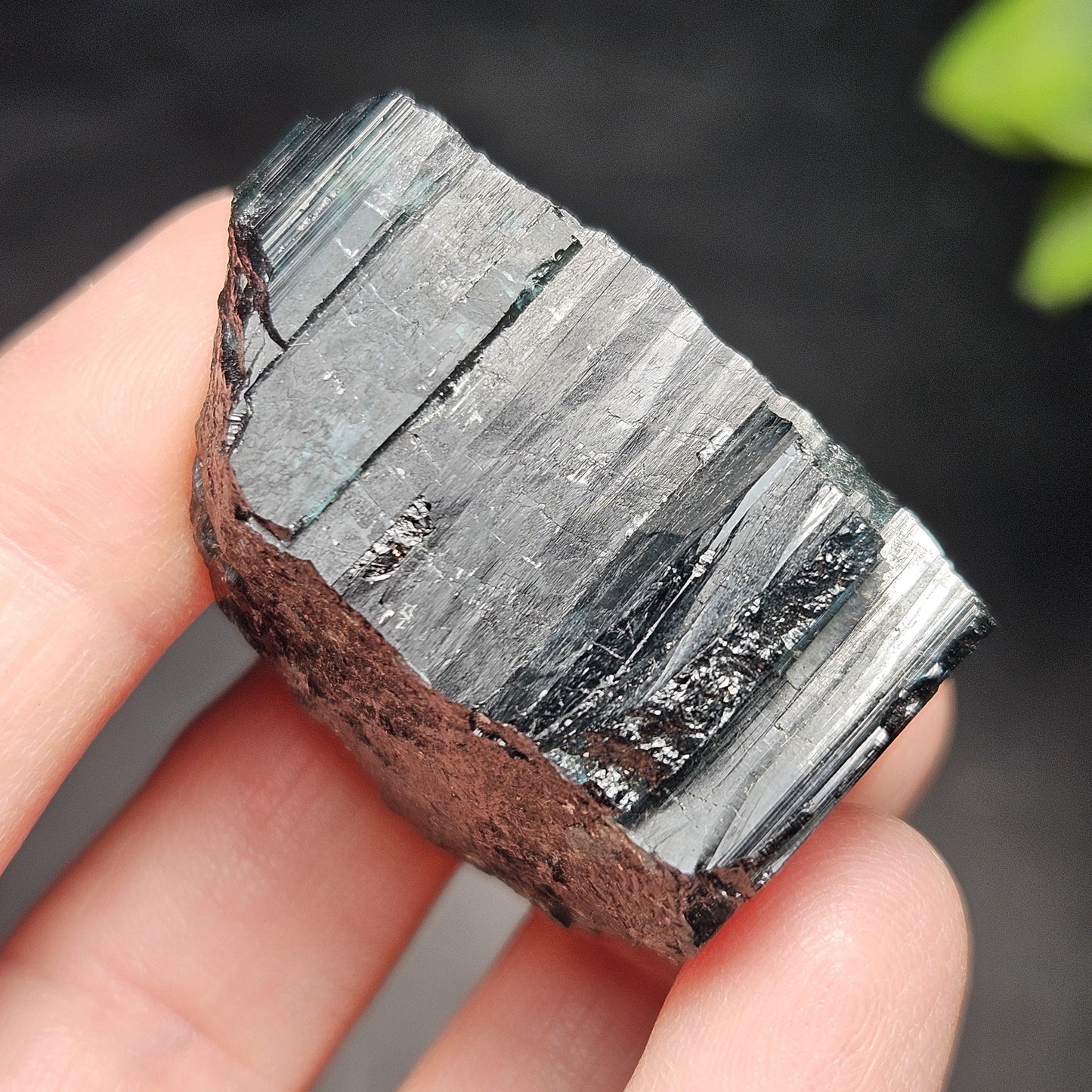 Blue Tourmaline Crystal 47.67g, Indicolite Specimen from Brazil, Blue Indicolite Crystal, Bicolor Tourmaline