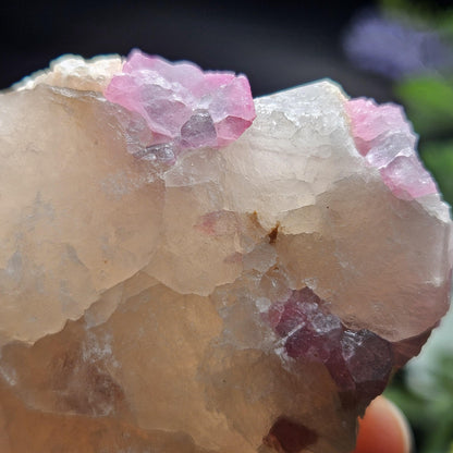 Purple Tourmaline in Quartz from Brazil 187g, Raw Brazilian Tourmaline Specimen, Pink Tourmaline Crystal, Purple Tourmaline Specimen