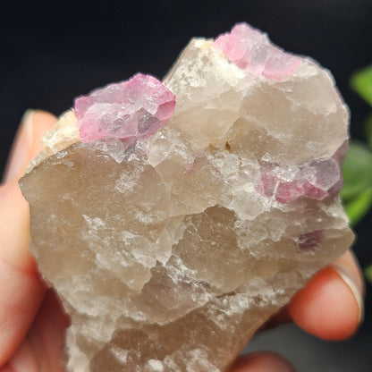 Purple Tourmaline in Quartz from Brazil 187g, Raw Brazilian Tourmaline Specimen, Pink Tourmaline Crystal, Purple Tourmaline Specimen