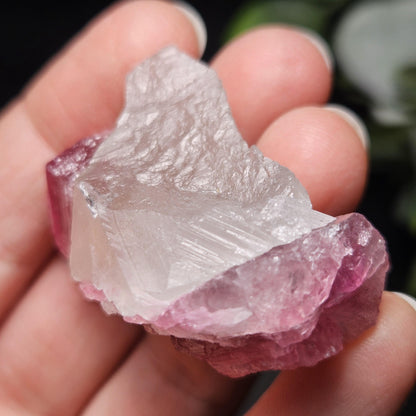 Pink Watermelon Tourmaline in Quartz from Brazil 29.64g, Raw Brazilian Tourmaline Specimen, Pink Tourmaline Crystal