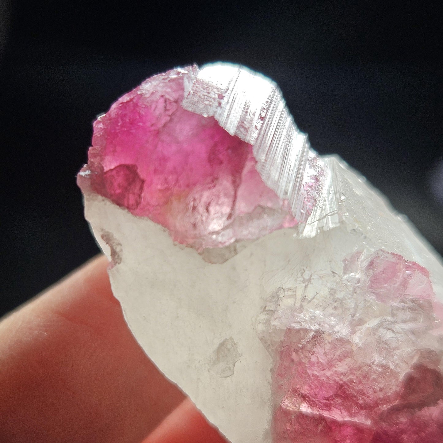 Pink Watermelon Tourmaline in Quartz from Brazil 29.64g, Raw Brazilian Tourmaline Specimen, Pink Tourmaline Crystal