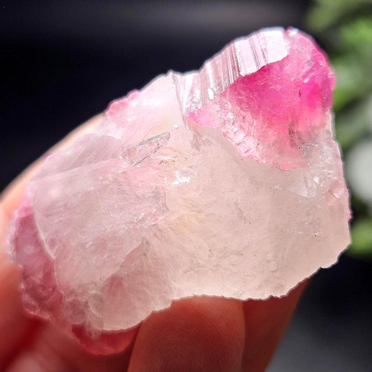 Pink Watermelon Tourmaline in Quartz from Brazil 29.64g, Raw Brazilian Tourmaline Specimen, Pink Tourmaline Crystal