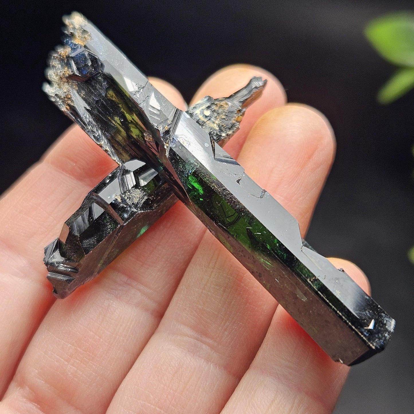 Vivianite Crystal Specimen 19.10g, Terminated Vivianite Crystal, Raw Blue