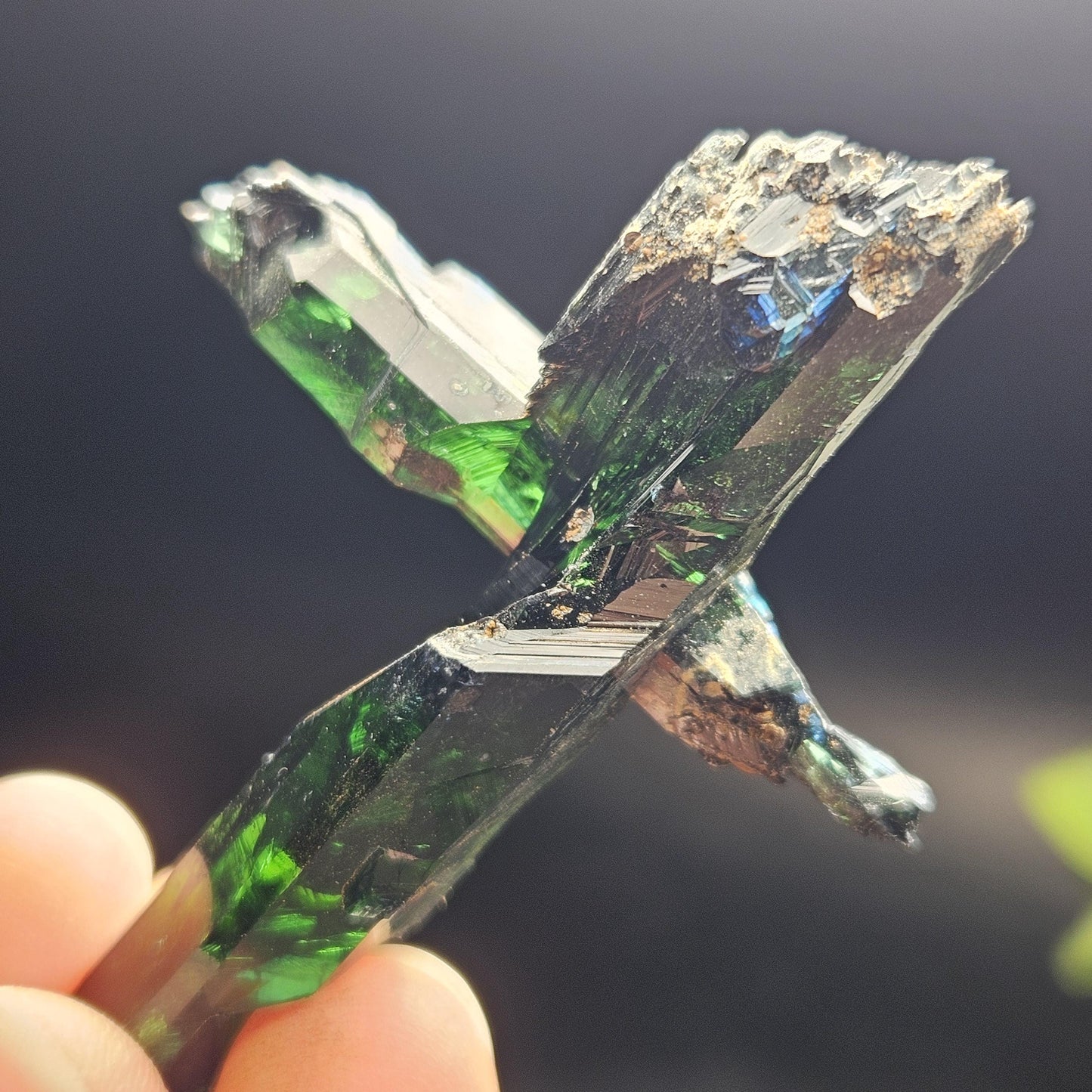 Vivianite Crystal Specimen 19.10g, Terminated Vivianite Crystal, Raw Blue