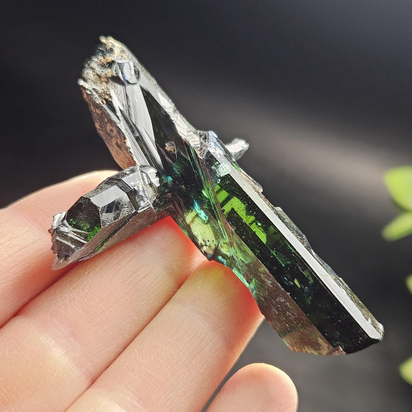 Vivianite Crystal Specimen 19.10g, Terminated Vivianite Crystal, Raw Blue