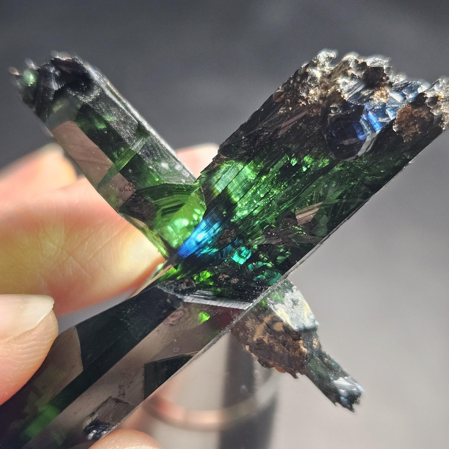 Vivianite Crystal Specimen 19.10g, Terminated Vivianite Crystal, Raw Blue