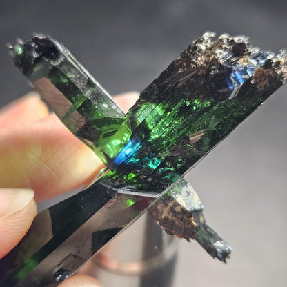 Vivianite Crystal Specimen 19.10g, Terminated Vivianite Crystal, Raw Blue