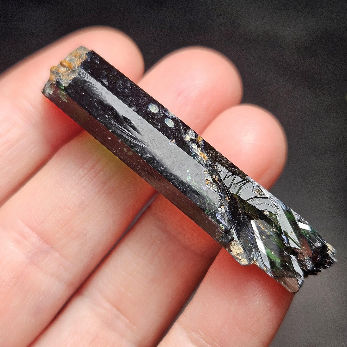 Vivianite Crystal Specimen 12.13g, Terminated Vivianite Crystal, Raw Blue