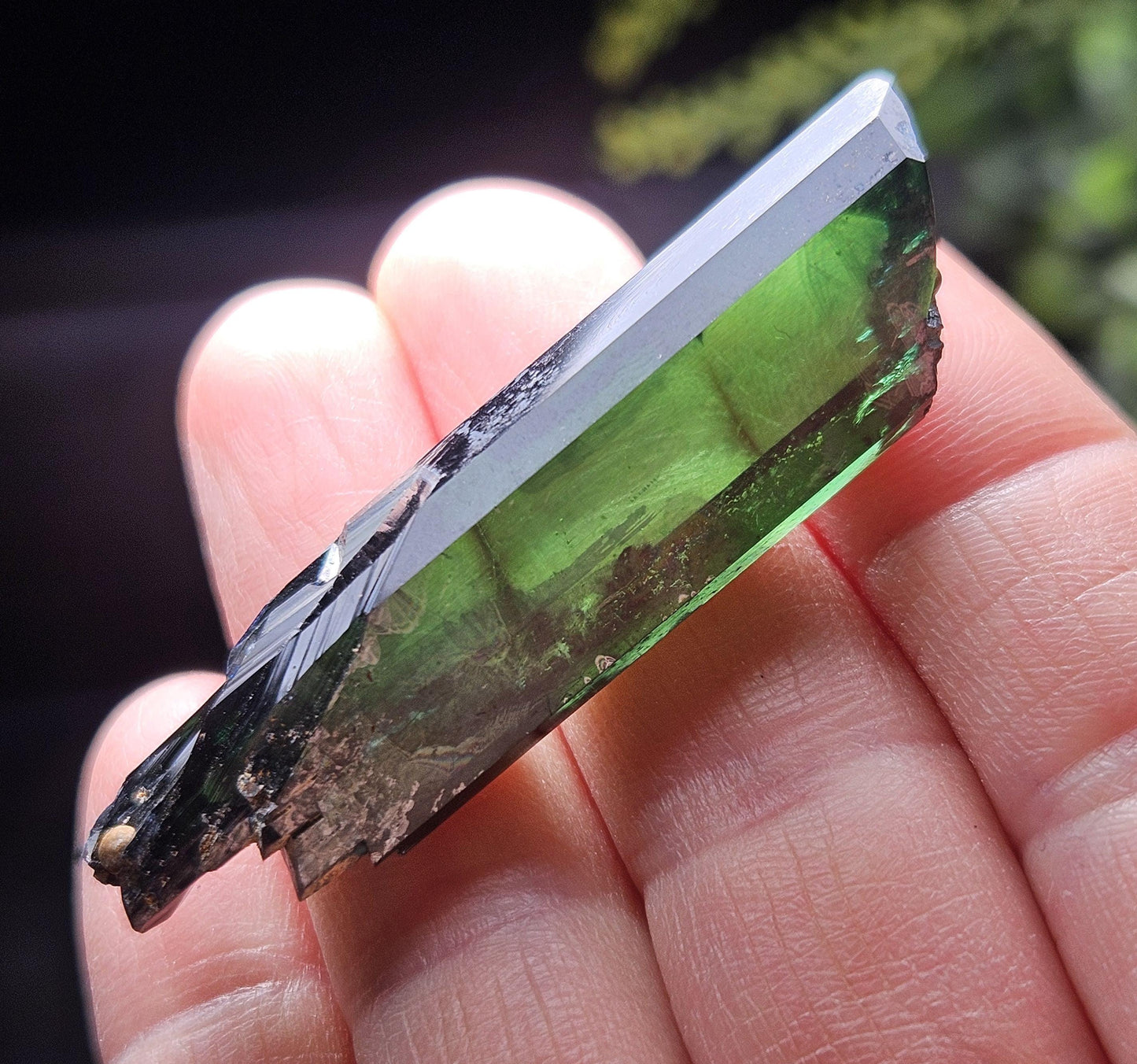 Vivianite Crystal Specimen 12.13g, Terminated Vivianite Crystal, Raw Blue