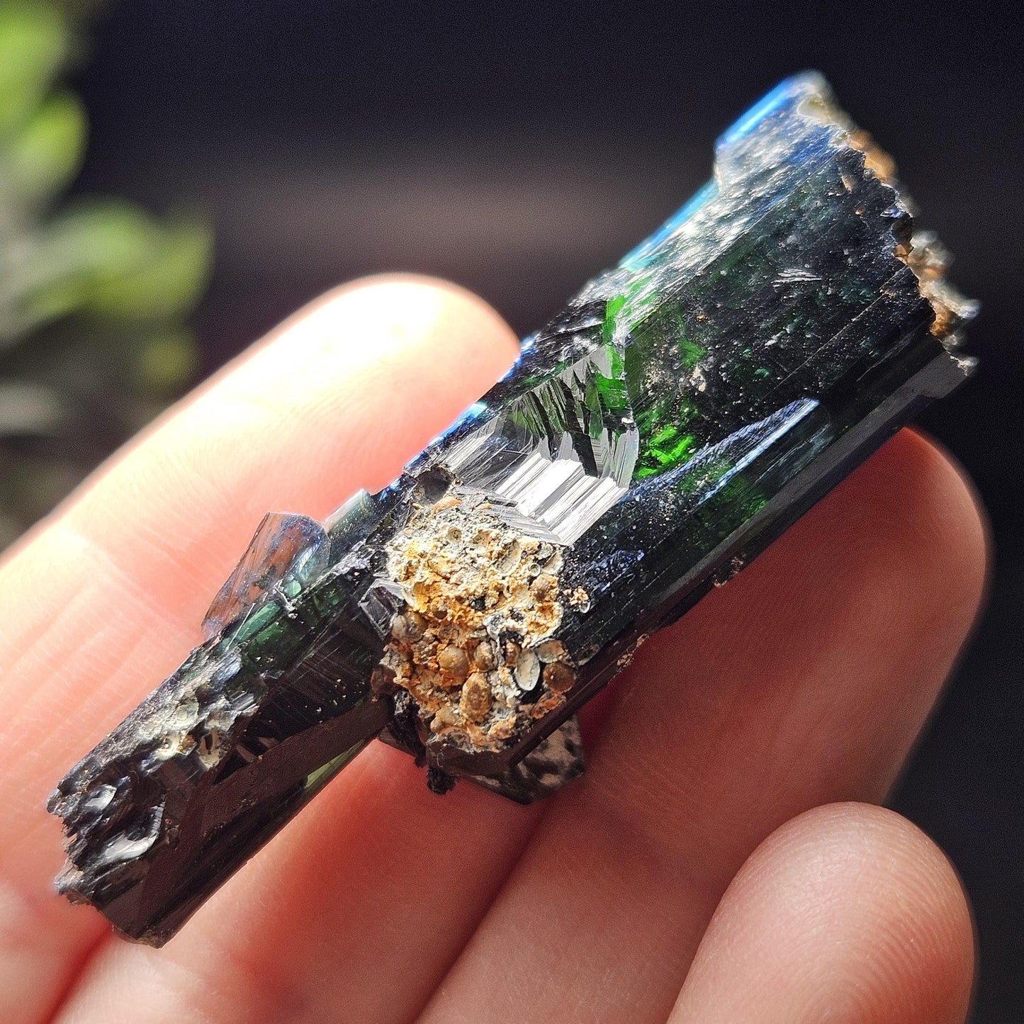 Vivianite Crystal Specimen 15.36g, Terminated Vivianite Crystal, Raw Blue