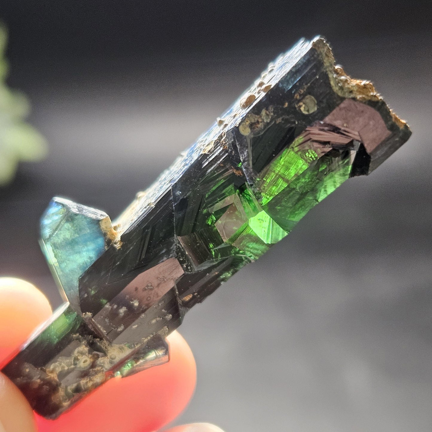 Vivianite Crystal Specimen 15.36g, Terminated Vivianite Crystal, Raw Blue