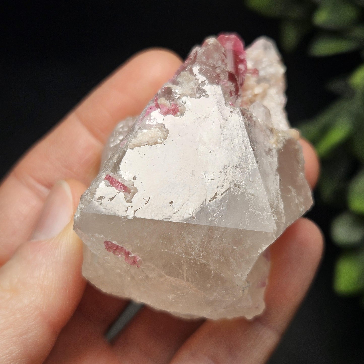 Bubblegum Pink Tourmaline in Quartz from Brazil 121.67g, Raw Brazilian Tourmaline Specimen, Pink Tourmaline Crystal