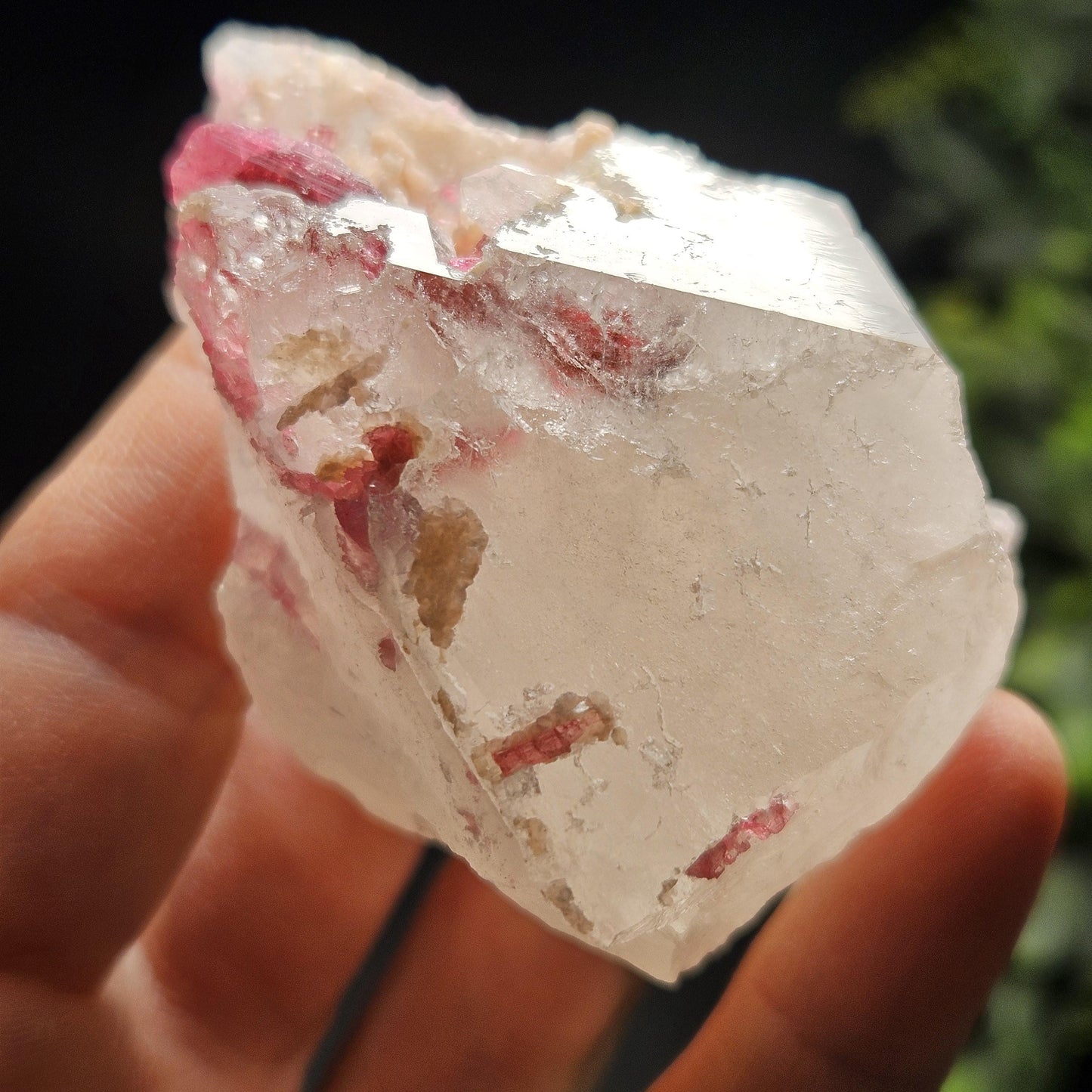 Bubblegum Pink Tourmaline in Quartz from Brazil 121.67g, Raw Brazilian Tourmaline Specimen, Pink Tourmaline Crystal