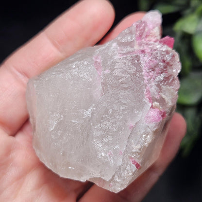 Bubblegum Pink Tourmaline in Quartz from Brazil 121.67g, Raw Brazilian Tourmaline Specimen, Pink Tourmaline Crystal