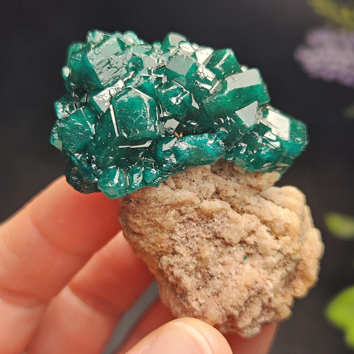 Dioptase Specimen from Congo 48.57g