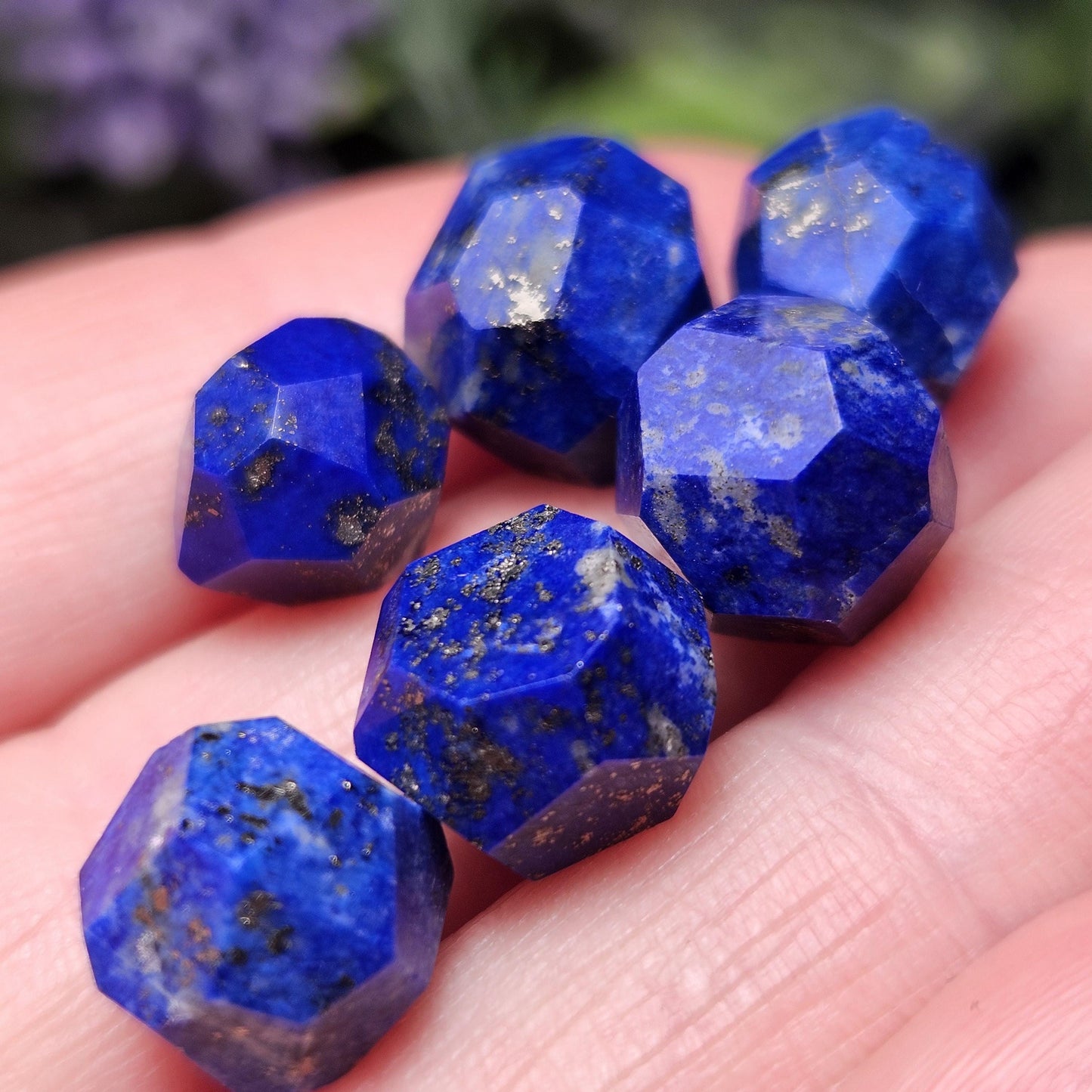 Lapis Lazuli Polished Faceted Stone, Polished Lapis Lazuli Stone, Lapis Lazuli Multi Faceted Crystal Specimen