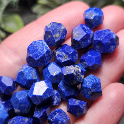 Lapis Lazuli Polished Faceted Stone, Polished Lapis Lazuli Stone, Lapis Lazuli Multi Faceted Crystal Specimen