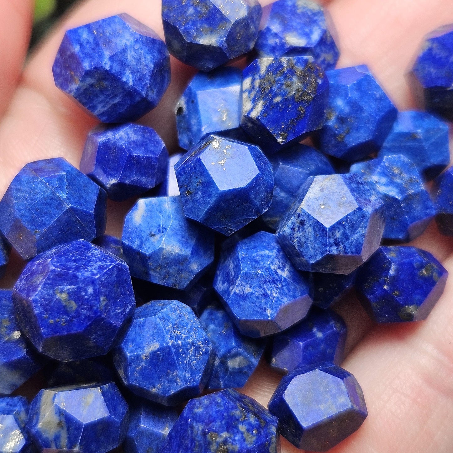 Lapis Lazuli Polished Faceted Stone, Polished Lapis Lazuli Stone, Lapis Lazuli Multi Faceted Crystal Specimen