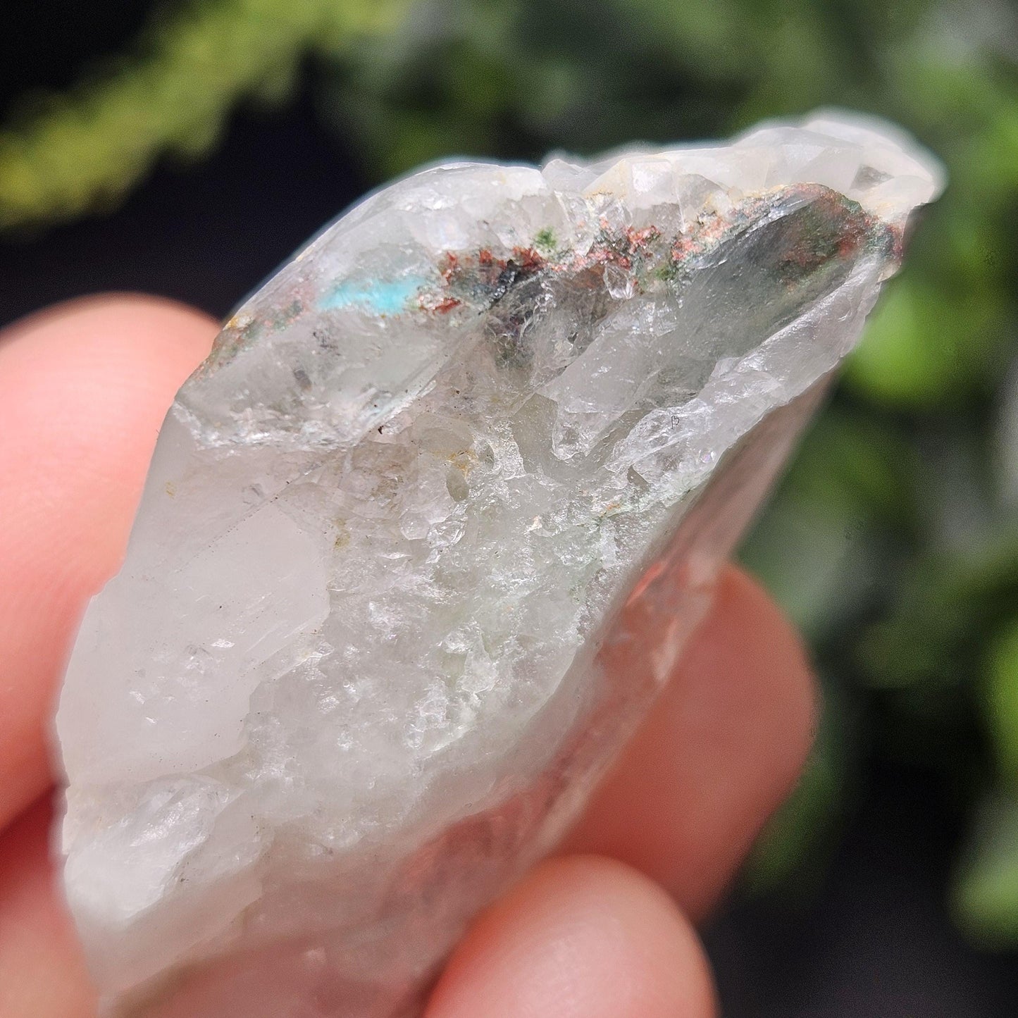 Ajoite Phantom in Quartz Crystal 21.13g, RARE Ajoite in Quartz Stone, Ajoite Specimen from Messina Mine South Africa