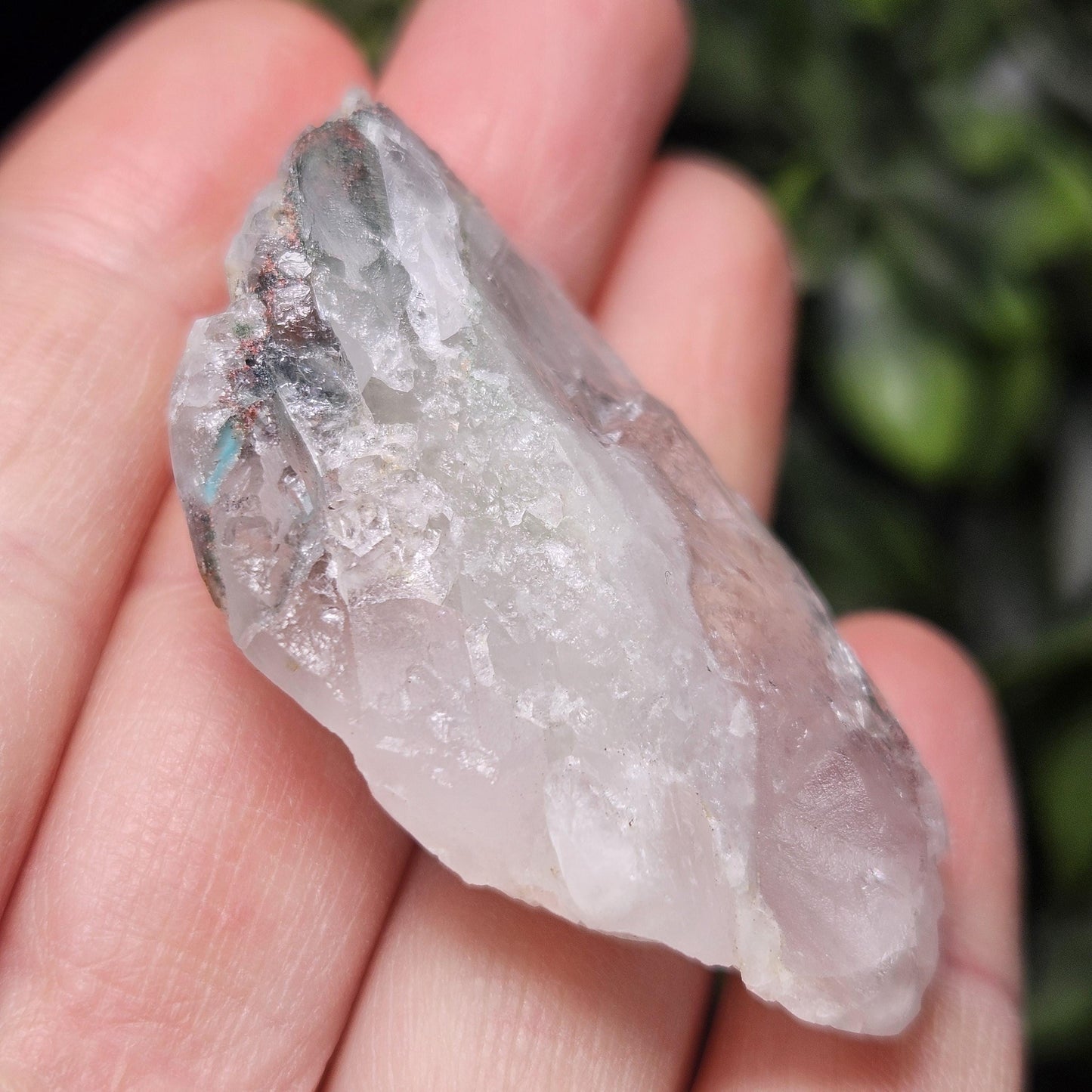 Ajoite Phantom in Quartz Crystal 21.13g, RARE Ajoite in Quartz Stone, Ajoite Specimen from Messina Mine South Africa