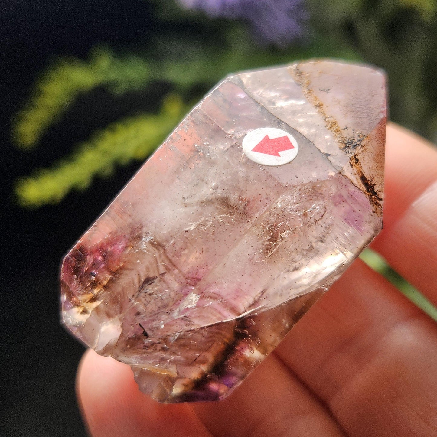 Enhydro Shangaan Amethyst Crystal 43.89g, MOVING Enhydro Quartz Crystal from Zimbabwe