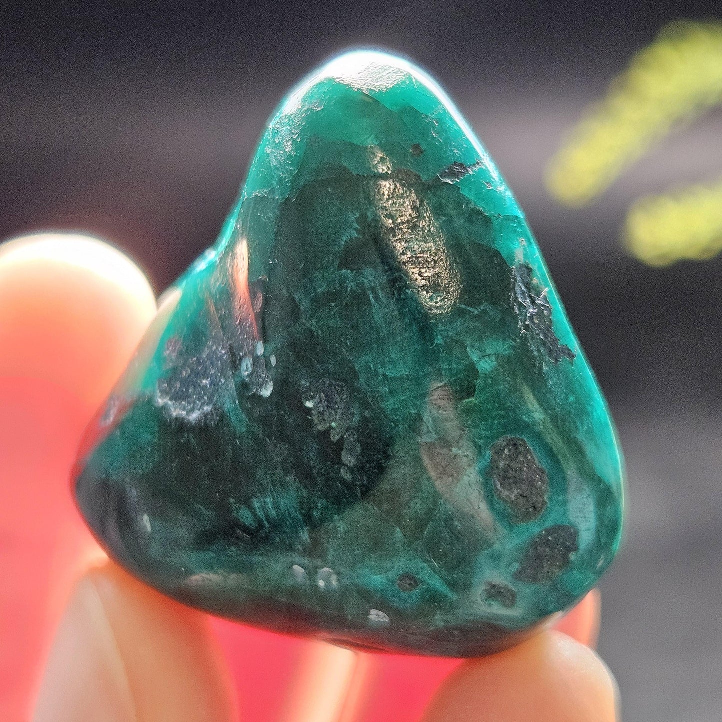 Polished Dioptase Crystal 27.65g, Congo Dioptase Specimen