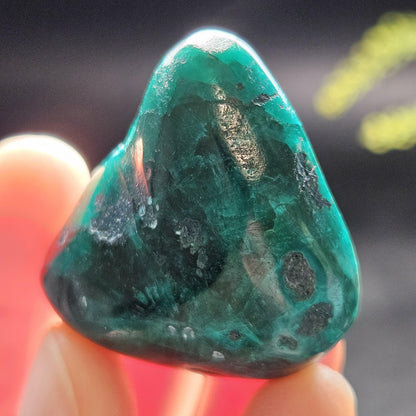 Polished Dioptase Crystal 27.65g, Congo Dioptase Specimen