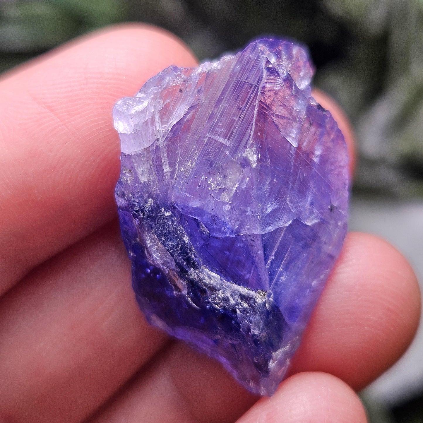 Tanzanite Crystal 7.65g, Etched Bicolor Tanzanite Gemstone, Tanzanite Crystal, Blue Purple Terminated Tanzanite
