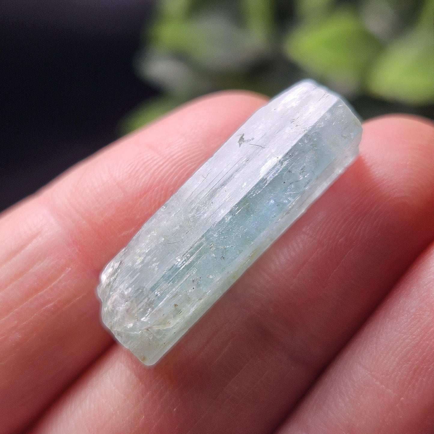 Terminated Aquamarine Crystal from Nigeria 3.55g, Nigerian Emerald Aquamarine, Vanadium Beryl
