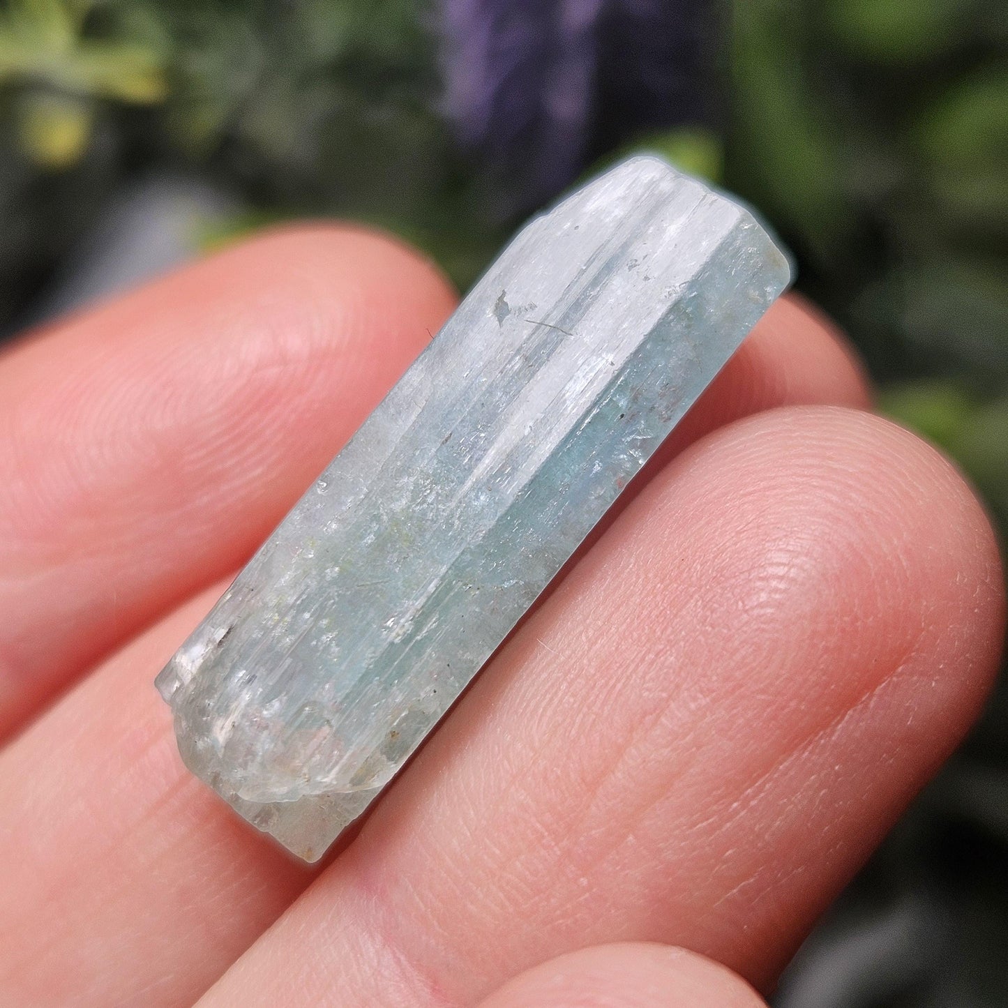 Terminated Aquamarine Crystal from Nigeria 3.55g, Nigerian Emerald Aquamarine, Vanadium Beryl