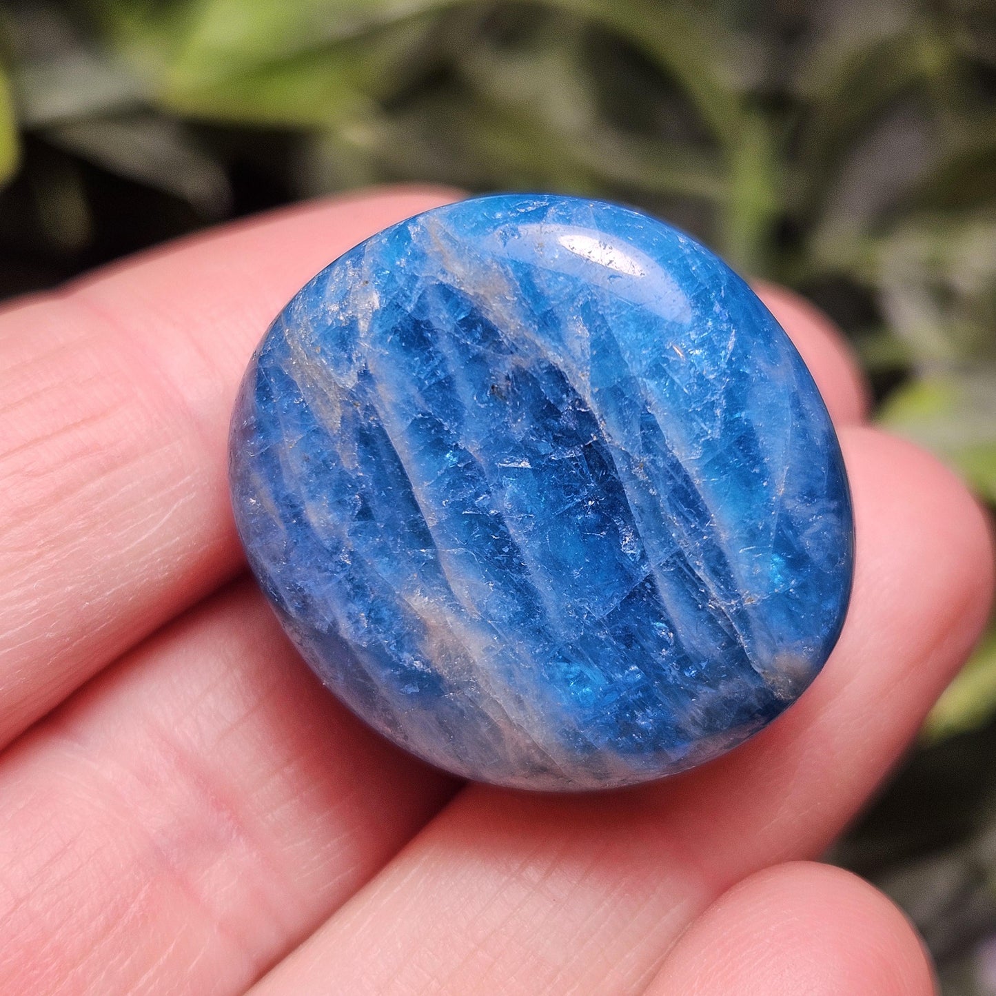 Blue Apatite Polished Crystal, Tumbled Blue Apatite, Polished Blue Apatite from Brazil