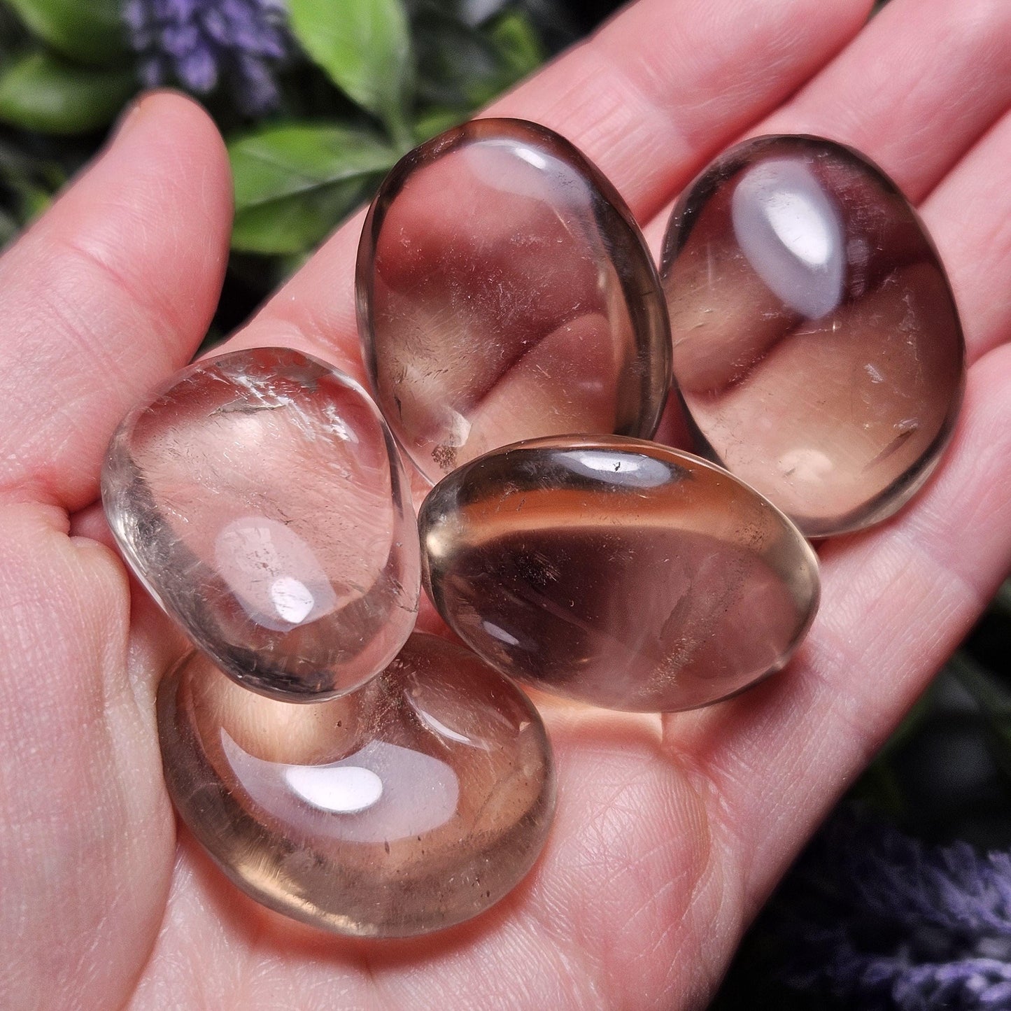 Smoky Quartz Palm Stone, Smoky Quartz Crystal, Polished Smoky Quartz Tumbled Stone from Madagascar