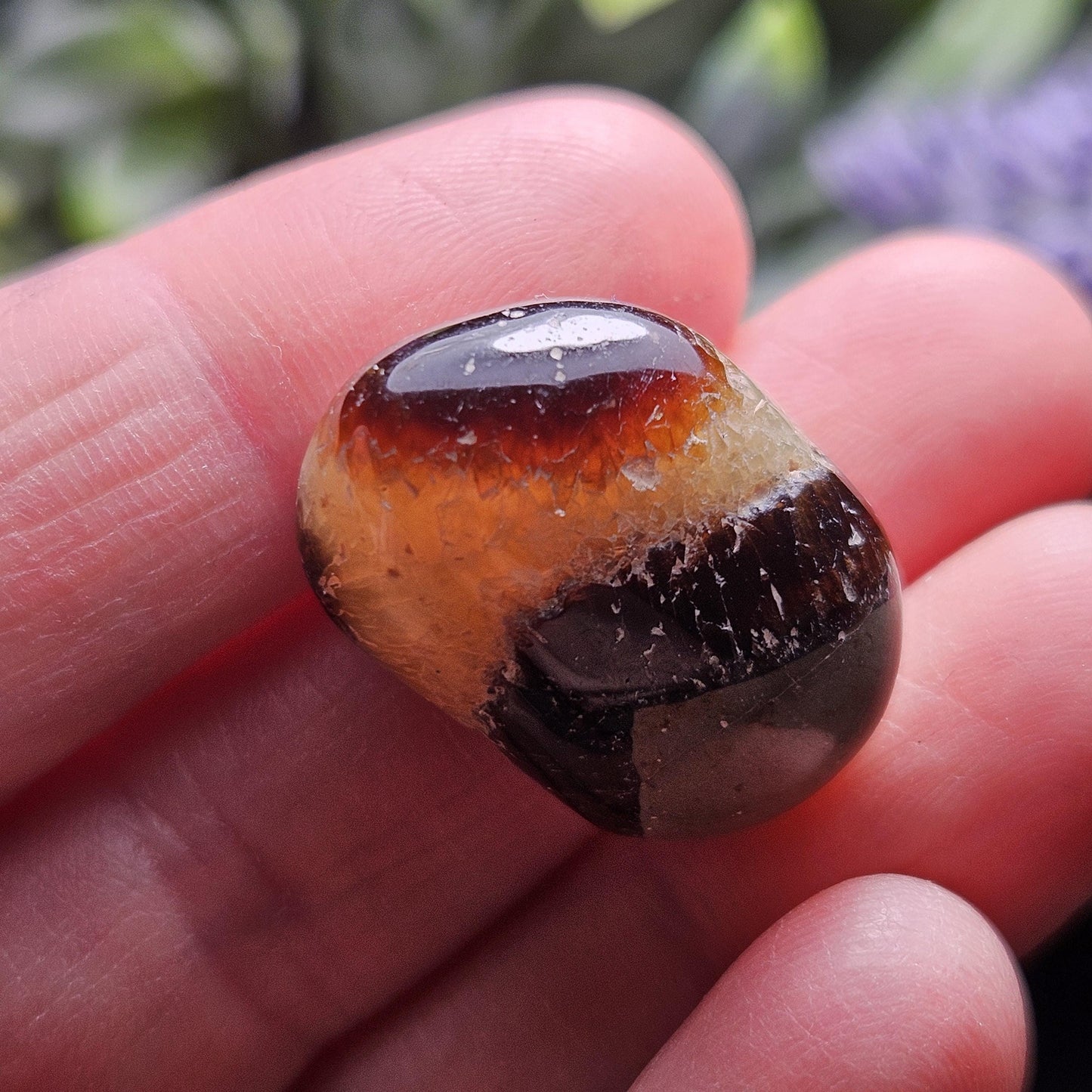 Tumbled Septarian Stone, Dragon Egg Calcite Geode, Septarian Stone Crystal Specimen