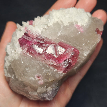Pink Tourmaline in Quartz from Brazil 384.11g